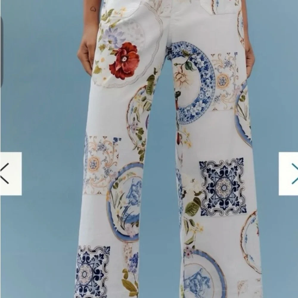 Anthropologie Maeve THE COLETTE GWU print pants - Picture 4 of 4